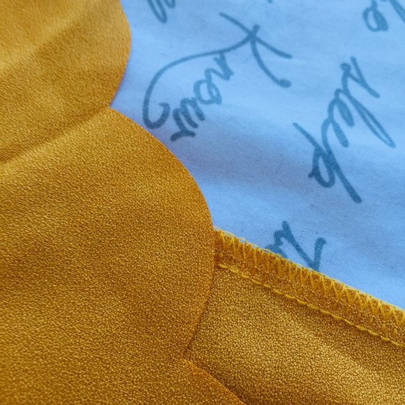 Mustard Gold Tank Top Petal Collar - Picture 2 of 10